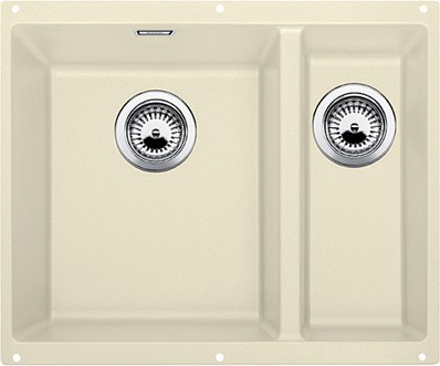 Кухонная мойка без крыла, основная чаша слева, с клапаном-автоматом, гранит, жасмин Blanco Subline 340/160-U 513791