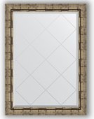Зеркало Evoform Exclusive-G 730x1010 с гравировкой, в багетной раме 73мм, серебряный бамбук BY 4179
