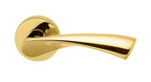 Ручка дверная Colombo Flessa, d50, с накладкой классик, цирконий золото CB51R zirconium gold