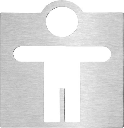 Табличка на дверь Bemeta Hotel Мужской туалет, матовая сталь 111022035
