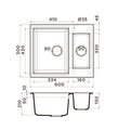 Кухонная мойка Omoikiri Sakaime 60-2-CH, две чаши, оборачиваемая, шампань 4993913