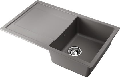 Кухонная мойка Omoikiri Hokori 79-PL с крылом, tetogranit, leningrad grey 4997180