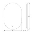 Зеркало Defesto Opti 40x60, LED подсветка, сенсорный выключатель, тёплый белый свет DF 2911S
