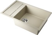 Кухонная мойка Omoikiri Sumi 78-LB-BE, с крылом, оборачиваемая, Tetogranit, ваниль 4993720