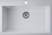 Кухонная мойка Omoikiri Omishima 76 WH Glossy Natceramic, врезной монтаж, белый глянцевый 4997483