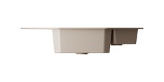 Кухонная мойка Omoikiri Yonaka 98-C-SA, угловая с крылом, чаши справа, бежевый 4993717