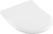 Сиденье с крышкой для унитаза Villeroy & Boch Avento SlimSeat, с функцией автоматического опускания (SoftClosing), со снимаемым сиденьем (QuickRelease), Альпийский белый 9M87S101