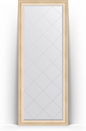 Зеркало Evoform Exclusive-G Floor 800x2000 пристенное напольное, с гравировкой, в багетной раме 82мм, старый гипс BY 6310