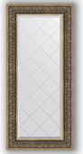Зеркало Evoform Exclusive-G 590x1290 с гравировкой, в багетной раме 101мм, вензель серебряный BY 4078