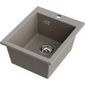 Кухонная мойка Omoikiri Omishima 41 DG Matt Natceramic, врезной монтаж, dust grey матовый 4997548