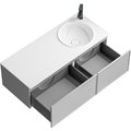 Тумба с умывальником Aqwella Боско Casso 1200 R/L, с двумя ящиками, фасад рамка, серый туман BOS0112ST+BOS07RAM67ST+BOS07RAM52ST+CAS.12.04.R/L
