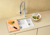 Кухонная мойка Blanco Subline 350/150-U, отводная арматура, магнолия 523742
