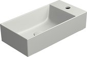 Раковина GSI Kube X 500, накладная, смеситель сбоку, серый матовый 9486017