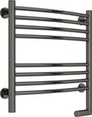 Полотенцесушитель электрический Сунержа Богема 2.0, выгнутая 500x500, МЭМ справа, чёрный хром 01-5203-5050