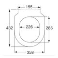 Сиденье с крышкой для унитаза Villeroy & Boch Avento SlimSeat, с функцией автоматического опускания (SoftClosing), со снимаемым сиденьем (QuickRelease), Альпийский белый 9M87S101