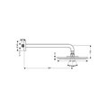 Верхний душ Hansgrohe Raindance S 240 Air, с держателем 40см, хром 27474000