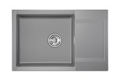 Кухонная мойка Granula Estetica ES-7807, 780x500, с крылом, кварц, Алюминиум 7807, АЛЮМИНИУМ