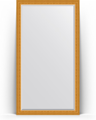 Зеркало Evoform Exclusive Floor 1100x1990 пристенное напольное, с фацетом, в багетной раме 80мм, сусальное золото BY 6149