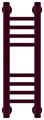 Полотенцесушитель водяной Сунержа Богема+ прямая 500x150, пурпурный флок 58-0220-5015