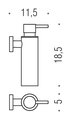 Дозатор для жидкого мыла Colombo Plus настенный, нержавеющая сталь W4981.HPS1
