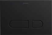 Клавиша смыва для унитаза Duravit DuraSystem А1, 217x146, двойной смыв, чёрный матовый WD5001031000