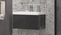 Тумба с раковиной Velvex Edge 700-0-1 (9696) навесная, графит tp.EDG.9696.70.1Y графит + 9696-70