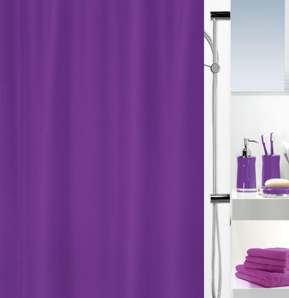 Штора для ванной Spirella Atlas 180x200, текстиль, фиолетовый 4006260
