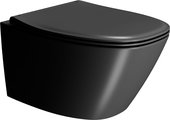 Унитаз подвесной GSI Modo+ 540x370, Swirlflush 2.0, с креплением, Ardesia matt чёрный матовый 8415FR226