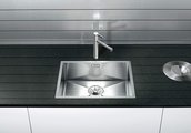 Кухонная мойка Blanco Zerox 500-IF, отводная арматура, полированная сталь 521588
