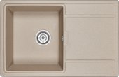 Кухонная мойка Granula 7804, 780x500, накладная, с крылом, кварц, Песок 7804, ПЕСОК