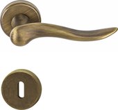 Ручка дверная Colombo Peter, d50, с накладкой классик, античная бронза ID11R ottone antico