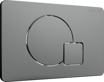 Панель смыва Aquatek клавиши круг/квадрат, 162x244, оружейная сталь KDI-0000070