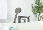 Смеситель на борт ванны Aquatek Бетта на 4 отв., оружейная сталь AQ1148BGM
