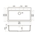 Кухонная мойка Omoikiri Kitagawa 86-LB-AZ Artceramic, azur blue 4993026