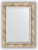 Зеркало Evoform Exclusive 530x730 с фацетом, в багетной раме 70мм, прованс с плетением BY 3381