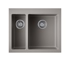Кухонная мойка Omoikiri Bosen 59-2-GR, две чаши, Tetogranit, leningrad grey 4993558