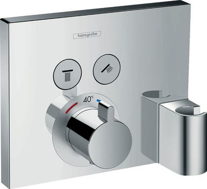 Термостат для душа Hansgrohe Select Select на 2 потребителя со шланговым подсоединением, внешняя часть, хром 15765000