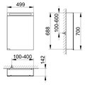 Зеркальный шкаф Keuco Royal E-One, 500x700x141мм, 1 дверца, с подсветкой, настенный 44304 171000