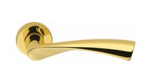 Ручка дверная Colombo Flessa, d50, с накладкой классик, золото глянцевое CB51R oroplus
