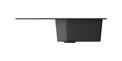 Кухонная мойка Omoikiri Yonaka-78-BL с крылом, чёрная 4993708