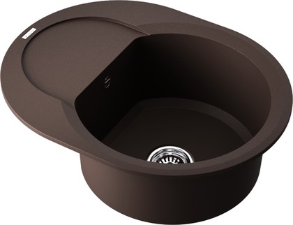 Кухонная мойка Omoikiri Sakaime 60E-DC с крылом, Tetogranit, тёмный шоколад 4993205