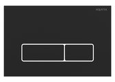 Панель смыва Aquatek клавиши прямоугольные, 162x244, ободок хром, матовый чёрный KDI-0000064