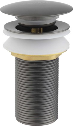 Cливной набор Aquatek Push-open для раковин без перелива, оружейная сталь AQ6000BGM