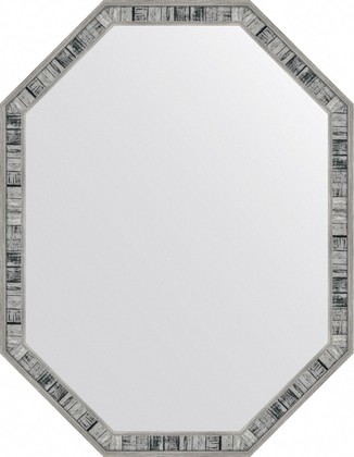 Зеркало Evoform Octagon 69x89, восьмиугольное, в багетной раме, состаренное дерево 50мм BY 7418