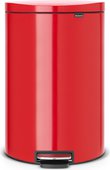 Мусорный бак с педалью Brabantia FlatBack+, 40л, пламенно-красный 485220