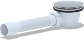 Сифон для душевого поддона Aquatek 90/60, с гофрой, хром Е325VALAQ
