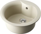 Кухонная мойка Omoikiri Yasugata 48R-BE, круглая, ваниль 4993131