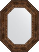 Зеркало Evoform Polygon 620x820 в багетной раме 120мм, состаренное дерево с орнаментом BY 7269