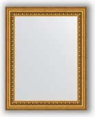 Зеркало Evoform Definite 380x480 в багетной раме 46мм, бусы золотые BY 1344
