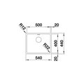 Кухонная мойка Blanco Andano 500-IF, отводная арматура, полированная сталь 522965